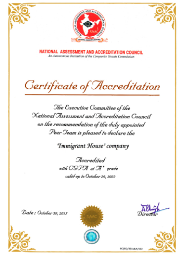 Certificate of Accreditation. National Assessment and Accredidation Council